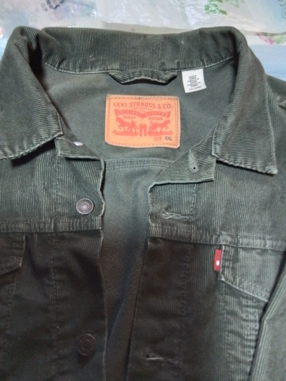 Levi's Men's Olive Green Corduroy Shirt Jacket